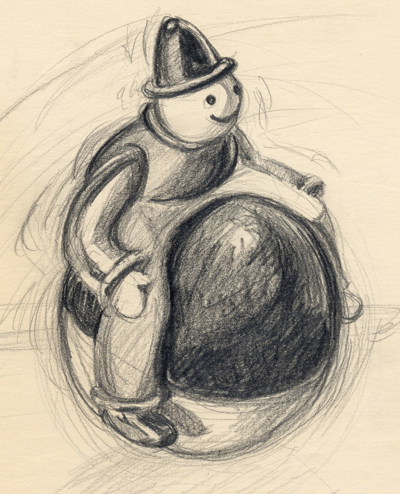 sketch of balancing toy